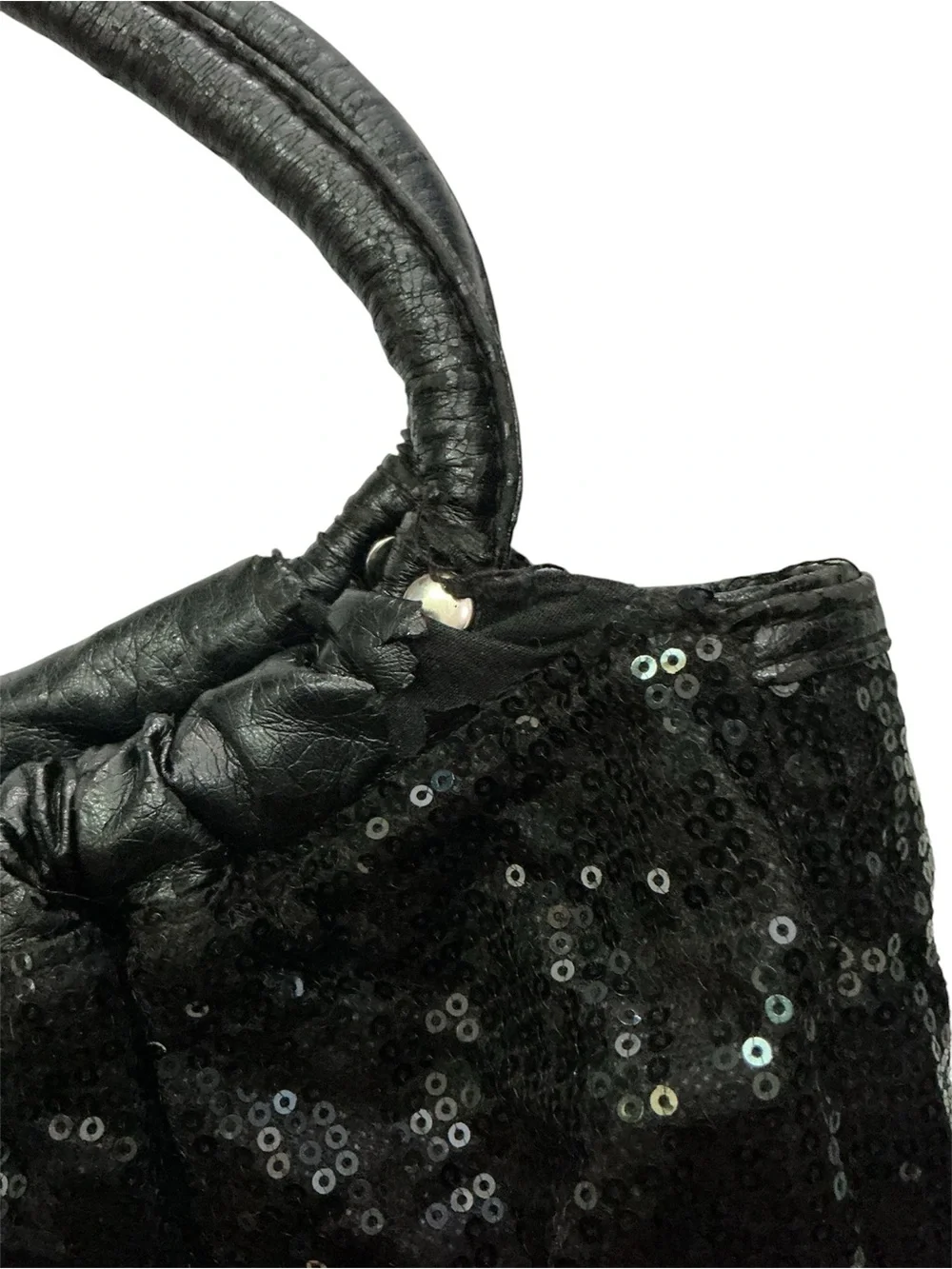 Black Sequin Tote Bag - Women